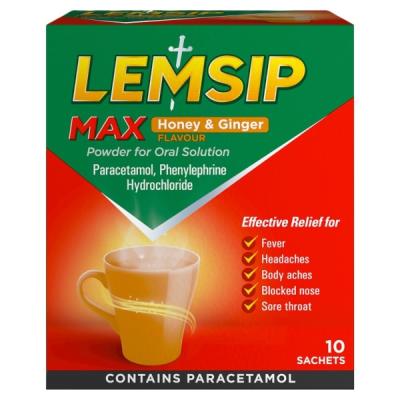 Cold & Allergy, Lemsip Max Honey & Ginger